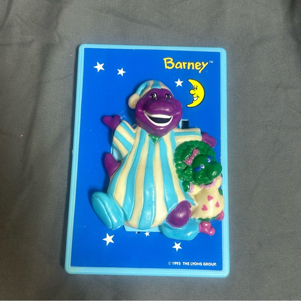 Vintage 90s Kids Barney Baby Bop Light Switch Plate Cover Switchplate 1993